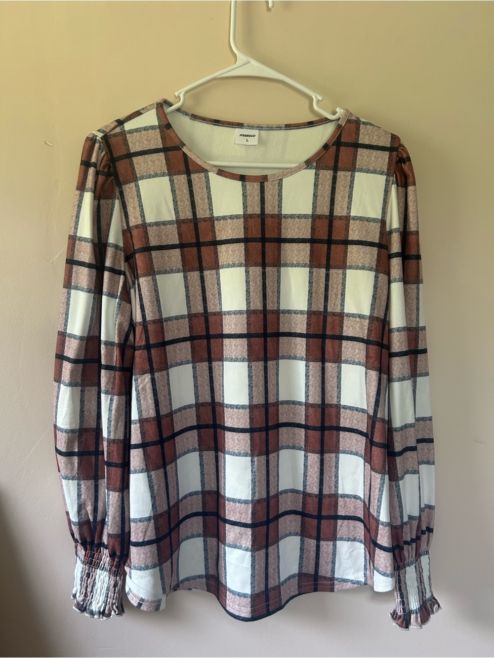 Xieerduo Plaid Top